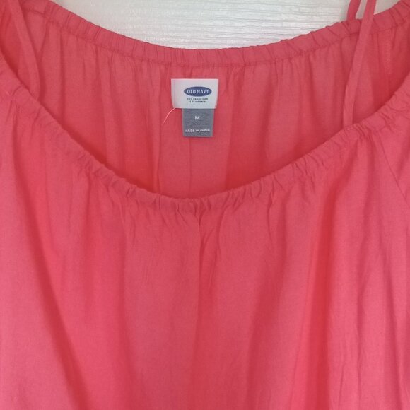 NWT Medium Old Navy Coral Cold Shoulder Tropic Dress - Picture 5 of 12
